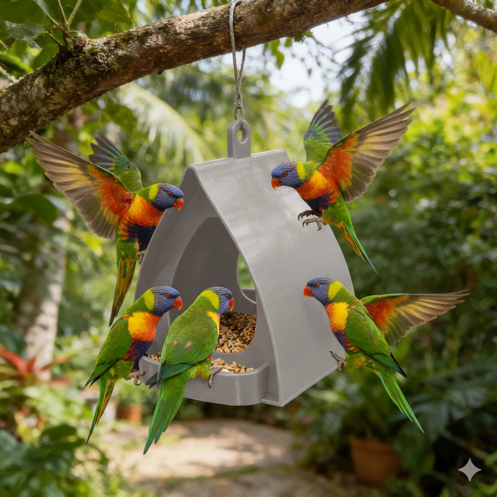 📢📢50% OFF !! ⏰Hanging Bird Feeder for Garden with Roof🐦