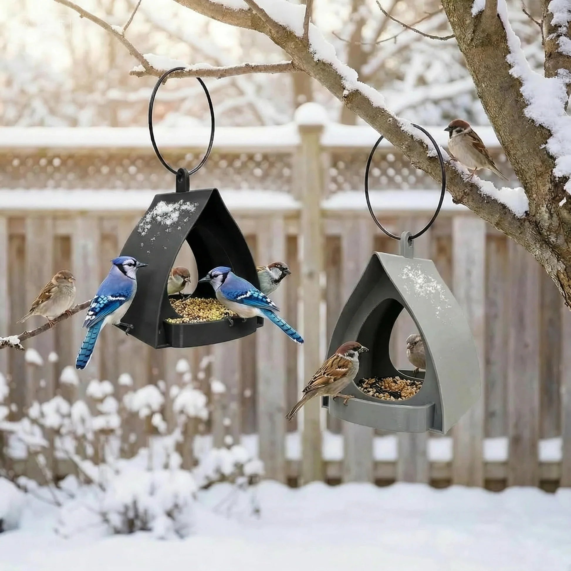 📢📢50% OFF !! ⏰Hanging Bird Feeder for Garden with Roof🐦